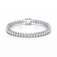 11.75 CT Pear Lab Grown Diamond Tennis Bracelet