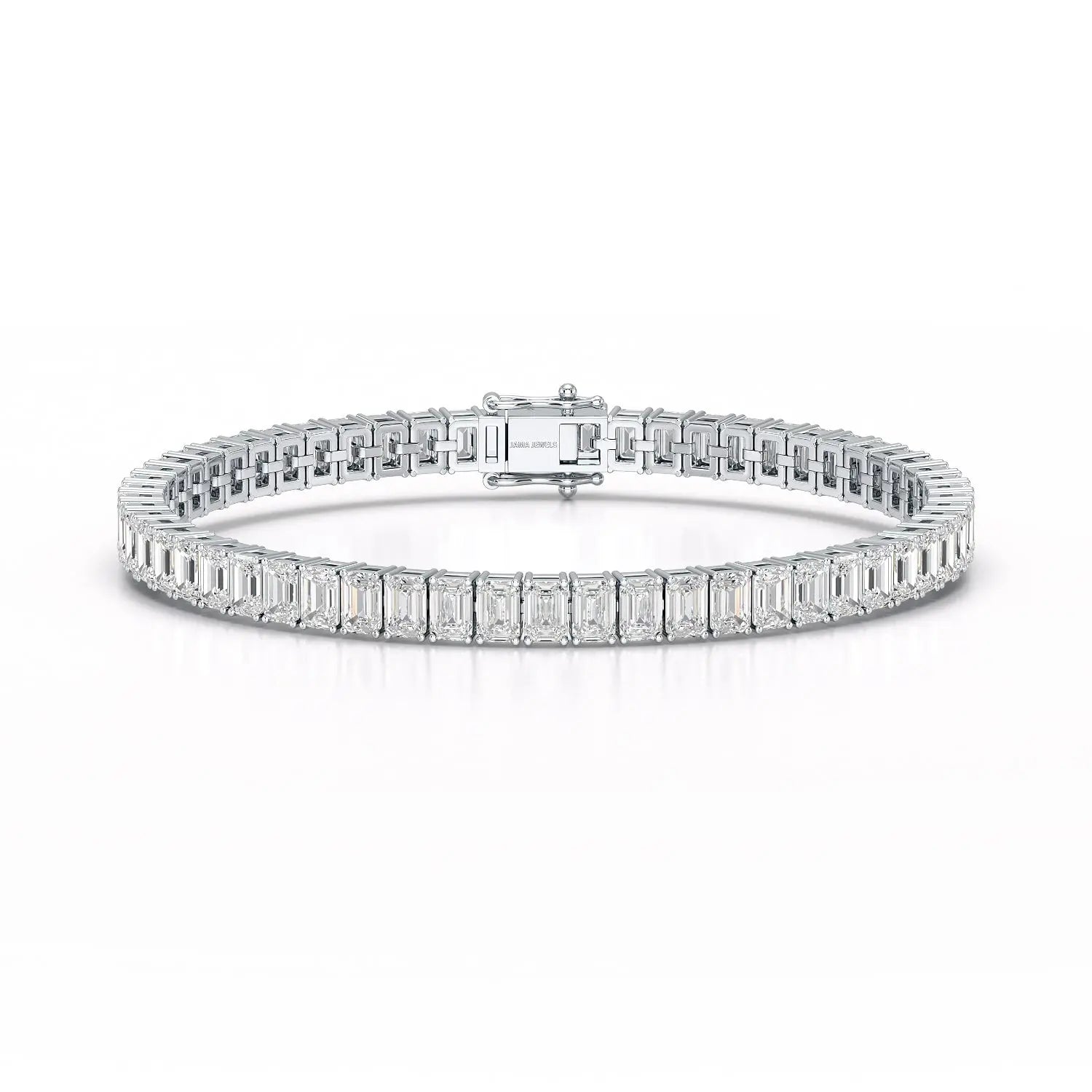 14.25 CT Emerald Cut Tennis Lab Diamond Bracelet
