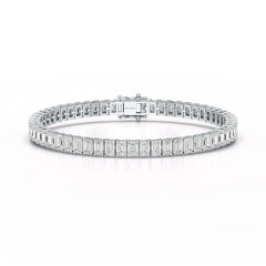 14.25 CT Emerald Cut Tennis Lab Diamond Bracelet