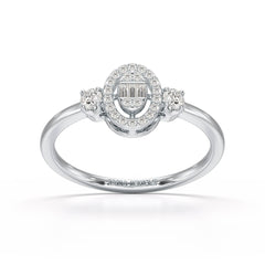 0.27 CT Baguette Shape Lab Grown Diamond Ring