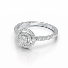 0.46 CT Halo Lab Diamond Engagement Ring