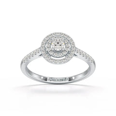 0.46 CT Halo Lab Diamond Engagement Ring