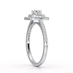 0.49 Carat Lab Diamond Round Cluster Ring