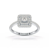 0.49 Carat Lab Diamond Round Cluster Ring