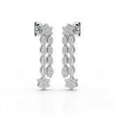 0.79 CT Drop & Dangle Lab Diamond Wedding Earrings - Jama Jewels