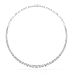 7.6 Carat Lab Diamond Round Riviere Necklace