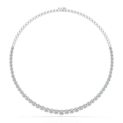 7.6 Carat Lab Diamond Round Riviere Necklace