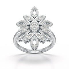 0.76 CT Lab Diamond Engagement Ring