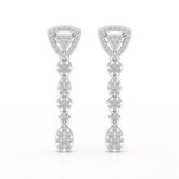 0.78 CT Round Dangle Drop Lab Diamond Earrings