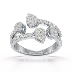 0.84 CT Layered Lab Diamond Wedding Ring