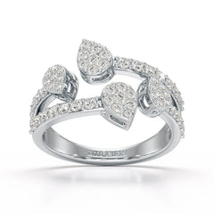0.84 CT Layered Lab Diamond Wedding Ring