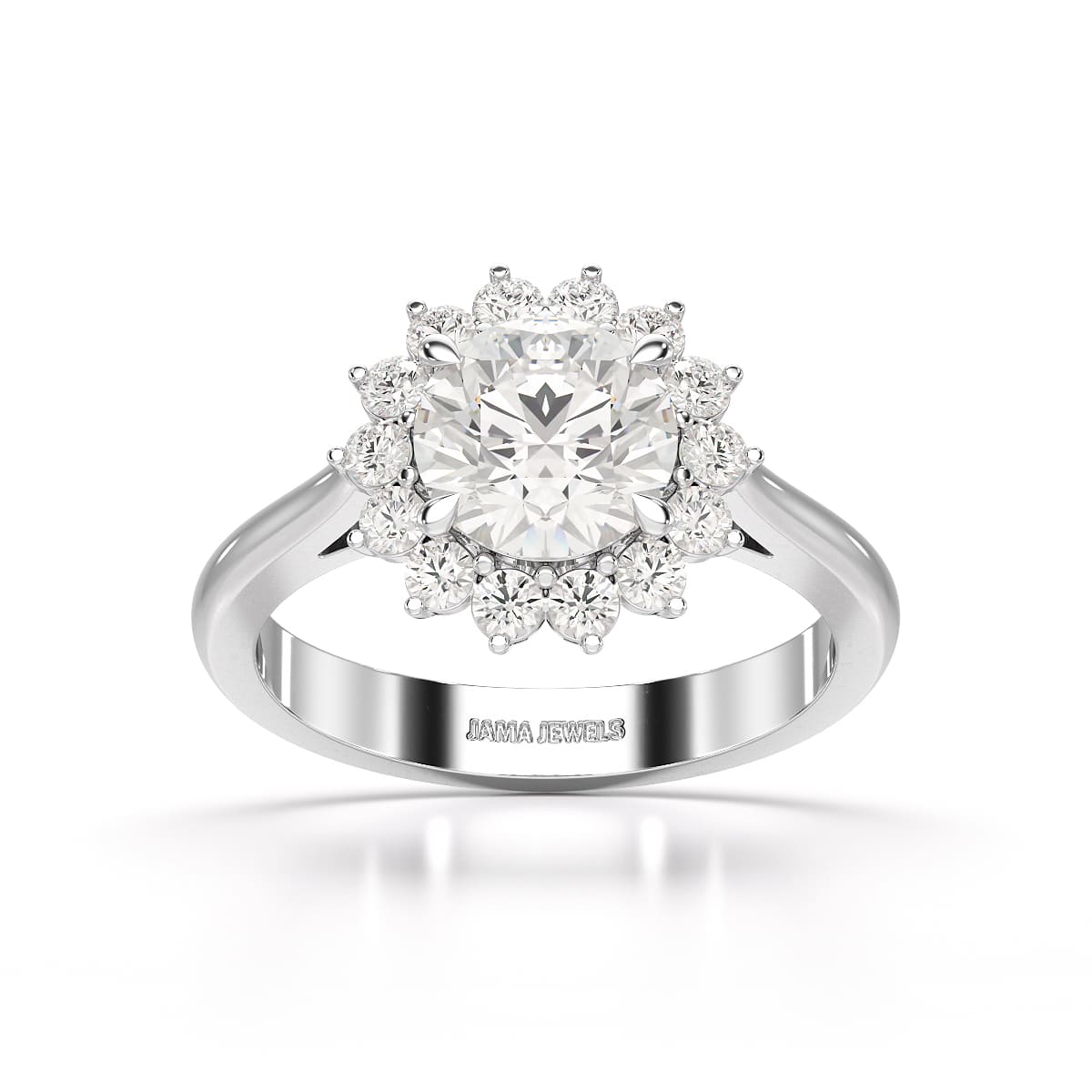 3.97 CT Lab Diamond Halo Ring