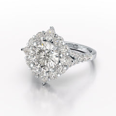 4.95 Carat Round Pear Lab Diamond Ring - Jama Jewels