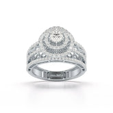 1.06 CT Halo Cluster Lab Diamond Ring