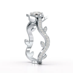 1.16 CT Flower Cut Round Lab Diamond Ring