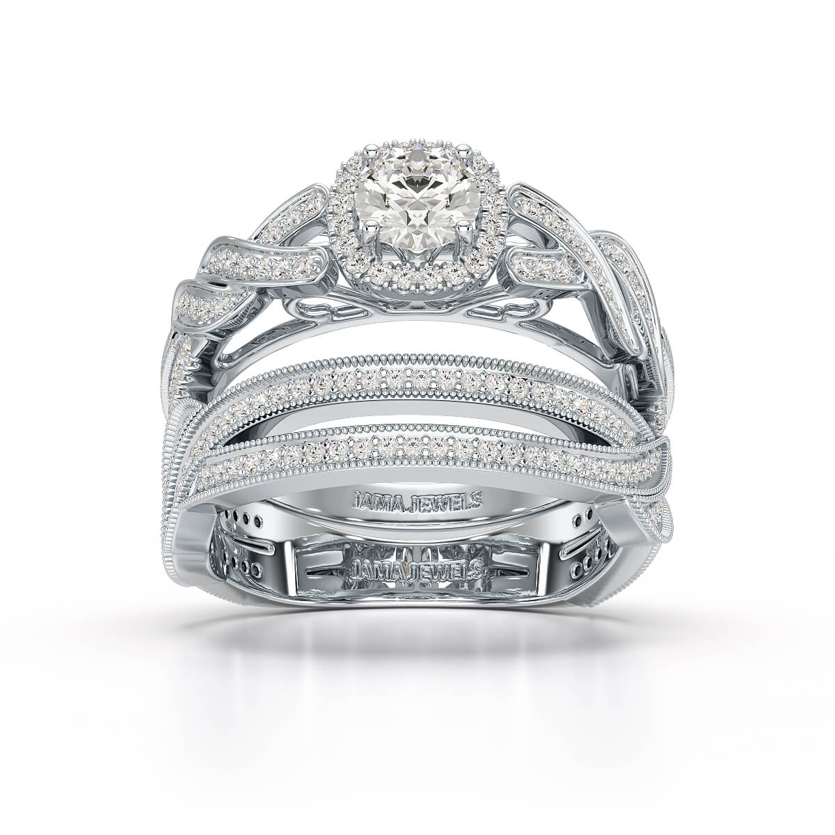 1.27 CT Twisted Lab Grown Diamond Engagement Ring