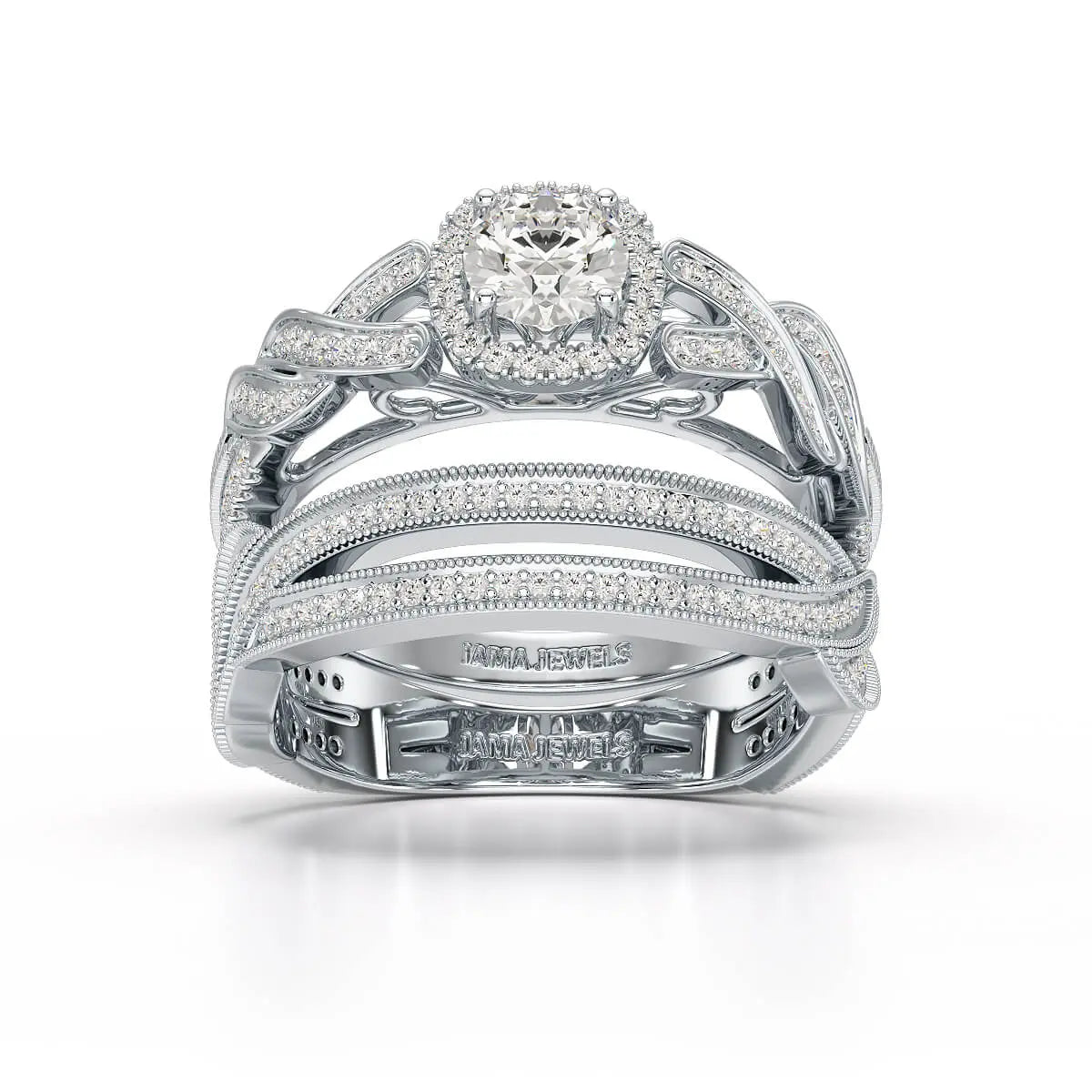 1.27 CT Twisted Lab Grown Diamond Engagement Ring