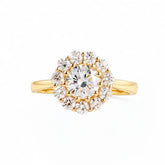 1.30 CT Round Halo Cluster Diamond Ring