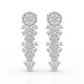 1.34 CT Lab Diamond Flower Drop Earring