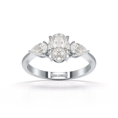 1.3 CT Three Stone Lab Diamond Ring