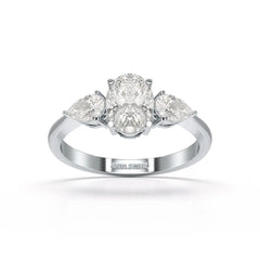 1.3 CT Three Stone Lab Diamond Ring