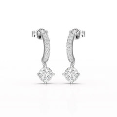 1.41 CT Lab Diamond Dangle Earring Jama Jewels