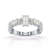 1.56 CT Cluster Baguettes Lab Diamond Ring