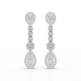 1.57 CT Pear Cut Lab Diamond Earring