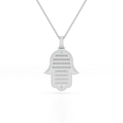1.5 CT Baguette Straight Cut Lab Diamond Pendant