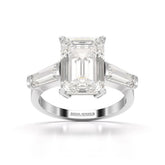 1.5 CT Lab Diamond Three Stone Emerald Cut Ring