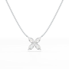 3.2 CT Marquise Cut Lab Diamond Earring and Pendant Set