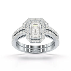 1.63 CT Emerald Cut Lab Diamond Ring