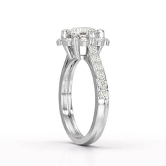Halo Round Cut 1.72 CT Lab Diamond Ring Jama Jewels