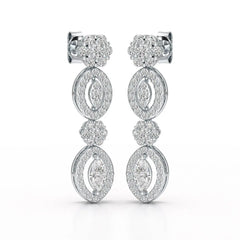1.74 CT Marquise Cut Lab Diamond Drop Earring