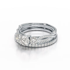1.78 White Gold Twisted Lab Diamond Ring