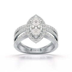 1.88 CT Layered Marquise Cut Lab Diamond Ring