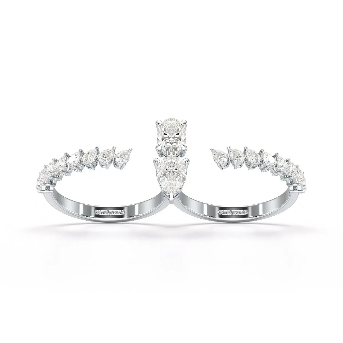 1.98 CT Lab Diamond Pear Cut Ring