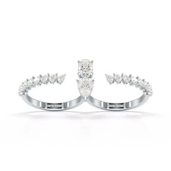 1.98 CT Lab Diamond Pear Cut Ring