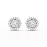 1.9 CT Lab Diamond Taper Stud Earring Jama Jewels