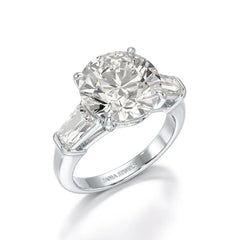 Three Stone Lab Diamond 2.74 CT Wedding Ring - Jama Jewels