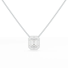 11.43 CT Emerald Cut Halo Lab Diamond Pendant
