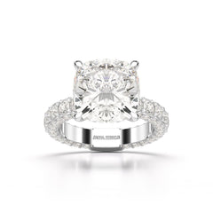 11 CT Lab Diamond Cushion Cut Ring