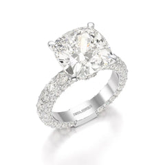 11 CT Lab Diamond Cushion Cut Ring Jama Jewels