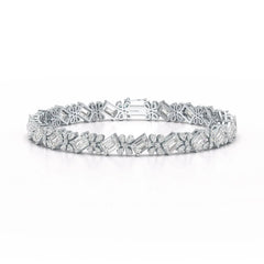 11.95 CT Emerald and Pear Cut Lab Diamond Bracelet Jama Jewels
