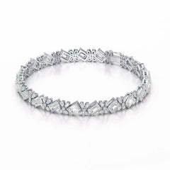 11.95 CT Emerald and Pear Cut Lab Diamond Bracelet Jama Jewels
