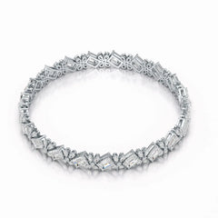 11.95 CT Emerald and Pear Cut Lab Diamond Bracelet Jama Jewels