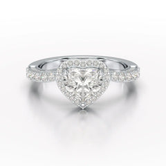 1.73 CT Heart Cut Lab Diamond Engagement Ring - Jama Jewels