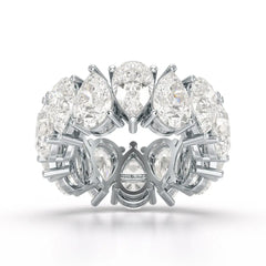 13.3 CT Pear Cut Full Eternity Lab Diamond Ring Jama Jewels