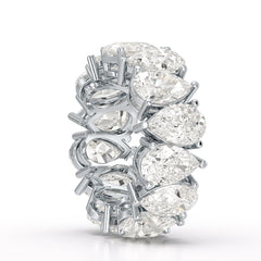 13.3 CT Pear Cut Full Eternity Lab Diamond Ring