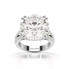 12.75 CT Round Cut Solitaire Lab Diamond Ring